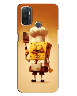 Чехол для OPPO A32 с картинкой «Губка Боб повар»
