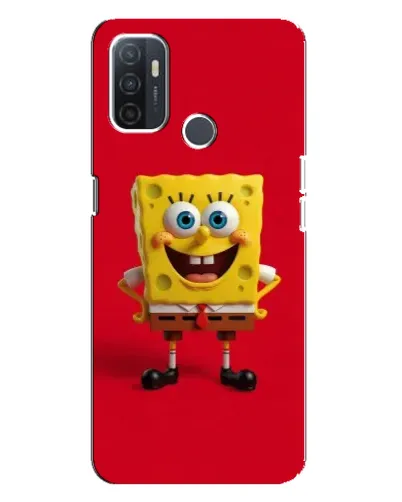 Чехол для OPPO A32 с картинкой «Спанч Боб на красном»