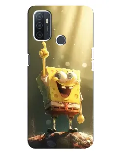 Чехол для OPPO A32 с картинкой «Сияющий Спанч Боб»