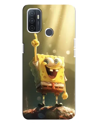 Чехол для OPPO A32 с картинкой «Сияющий Спанч Боб»