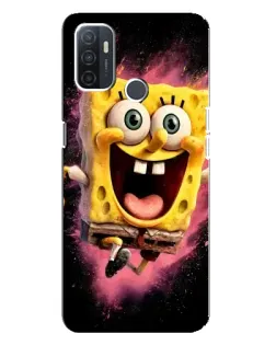 Чехол для OPPO A32 с картинкой «Взрывной Спанч Боб»