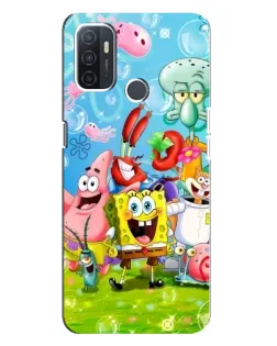 Чехол для OPPO A32 с картинкой «Губка Боб и друзья» Чехол для OPPO A32 с картинкой «Губка Боб и друзья»