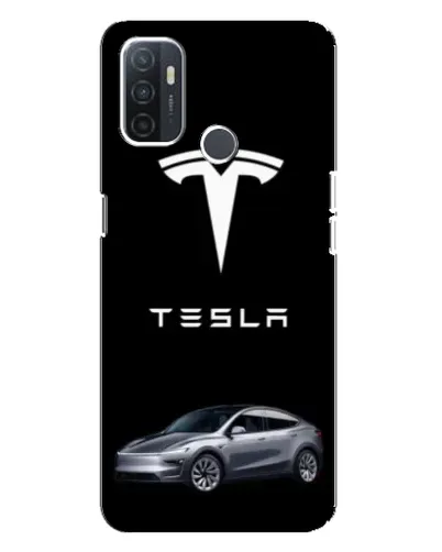 Чехол для OPPO A32 с картинкой «Tesla Model Y»