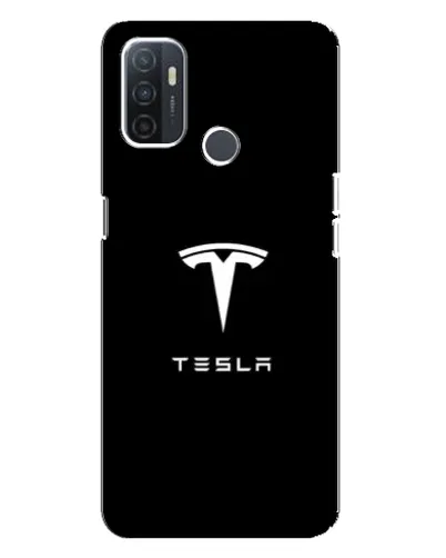 Чехол для OPPO A32 с картинкой «Tesla White Logo»
