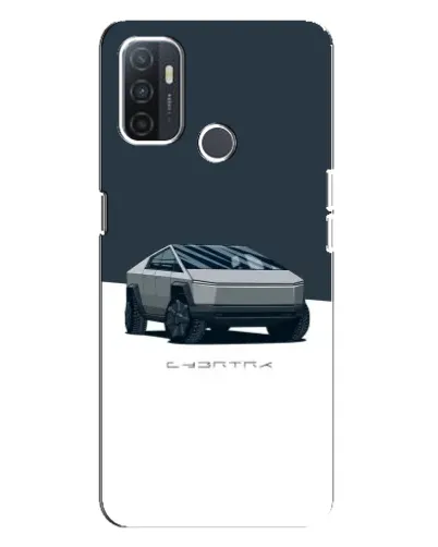 Чехол для OPPO A32 с картинкой «Серебристый Cybertruck Tesla»
