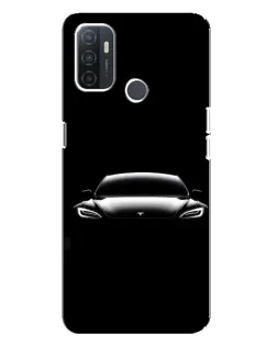 Чехол для OPPO A32 с картинкой «Фары Tesla Night»