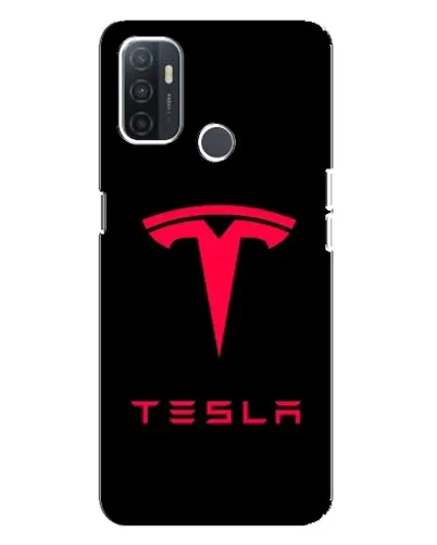 Чехол для OPPO A32 с картинкой «Tesla Red Logo»
