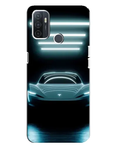 Чехол для OPPO A32 с картинкой «Tesla в неоне»