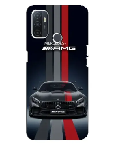 Чехол для OPPO A32 с картинкой «Mercedes — белый карбон»