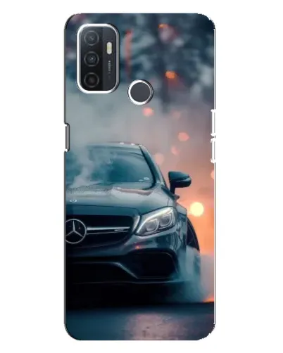 Чехол для OPPO A32 с картинкой «Mercedes — ночной город»