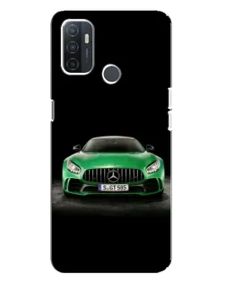 Чехол для OPPO A32 с картинкой «Mercedes — неоновый лого»