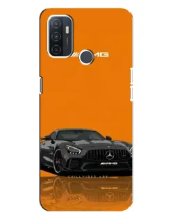 Чехол для OPPO A32 с картинкой «Оранжевый Mercedes AMG»