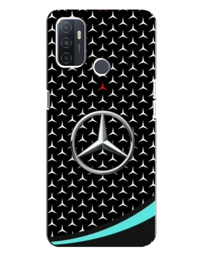 Чехол для OPPO A32 с картинкой «Mercedes — бирюзовый акцент»