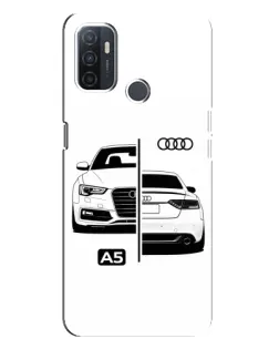 Чехол для OPPO A32 с картинкой «Audi — контрастный дизайн»