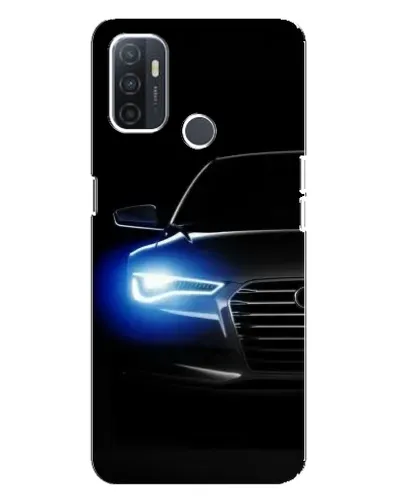 Чехол для OPPO A32 с картинкой «Неоновый взгляд Audi»