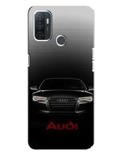 Чехол для OPPO A32 с картинкой «Audi — градиентный контур»
