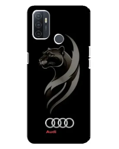Чехол для OPPO A32 с картинкой «Графика — пантера и Audi»