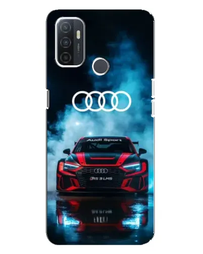 Чехол для OPPO A32 с картинкой «Audi Sport — неон»