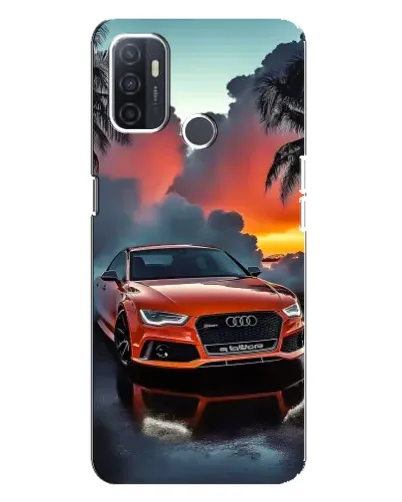 Чехол для OPPO A32 с картинкой «Audi — закат»