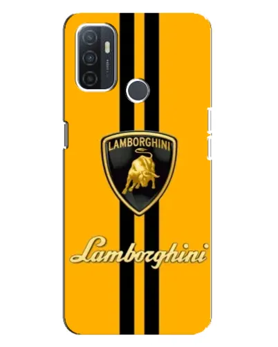 Чехол для OPPO A32 с картинкой «Lamborghini Stripe желтый»