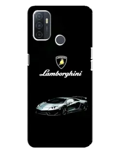 Чехол для OPPO A32 с картинкой «Логотип Lamborghini классика»
