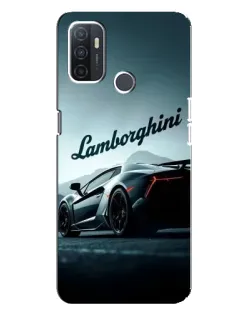 Чехол для OPPO A32 с картинкой «Классическая надпись Lamborghini»