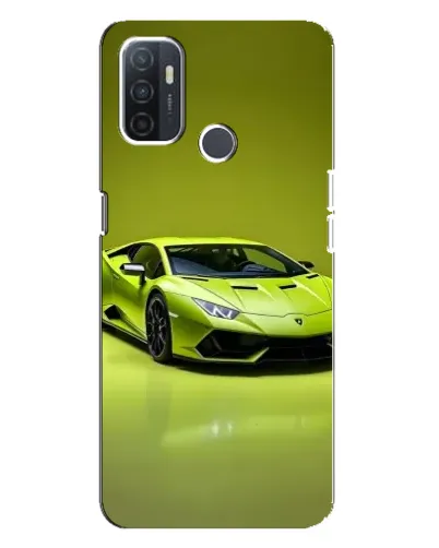 Чехол для OPPO A32 с картинкой «Салатовый Lamborghini Huracan»