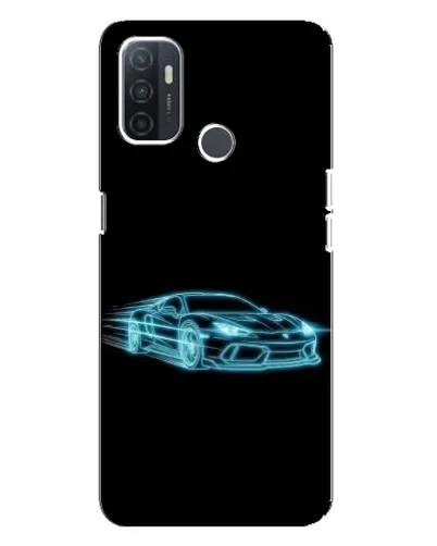Чехол для OPPO A32 с картинкой «Неоновый контур Lamborghini»