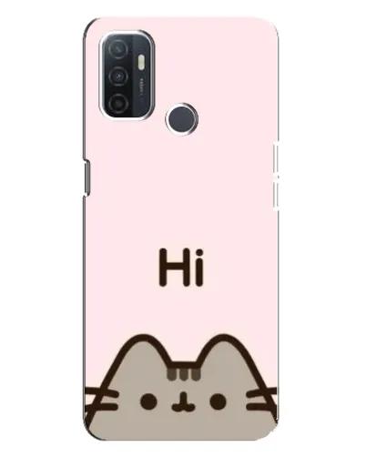 Чехол для OPPO A32 с картинкой «Пушин говорит Hi»
