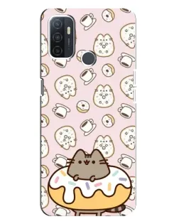 Чехол для OPPO A32 с картинкой «Пушин на пончике»