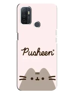 Чехол для OPPO A32 с картинкой «Pusheen логотип»