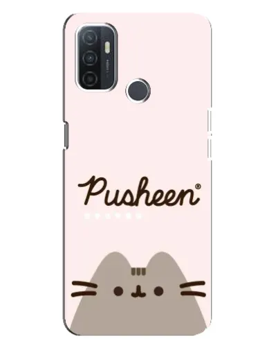 Чехол для OPPO A32 с картинкой «Pusheen логотип»