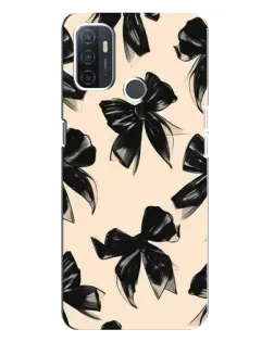 Чохол для OPPO A32 з картинкою «Патерн чорні банти»