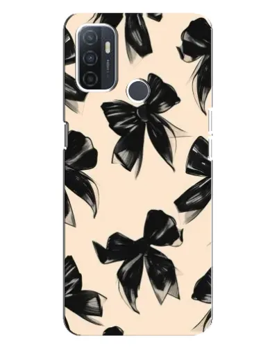 Чохол для OPPO A32 з картинкою «Патерн чорні банти»