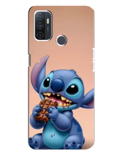 Чехол для OPPO A32 с картинкой «Стич ест шоколад»