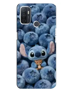 Чехол для OPPO A32 с картинкой «Стич и голубика» Чехол для OPPO A32 с картинкой «Стич и голубика»
