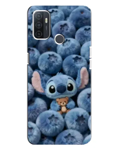 Чехол для OPPO A32 с картинкой «Стич и голубика»