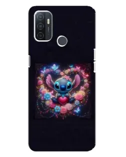 Чехол для OPPO A32 с картинкой «Stitch в цветах» Чехол для OPPO A32 с картинкой «Stitch в цветах»