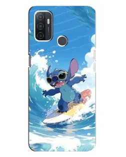 Чехол для OPPO A32 с картинкой «Стич на волне» Чехол для OPPO A32 с картинкой «Стич на волне»