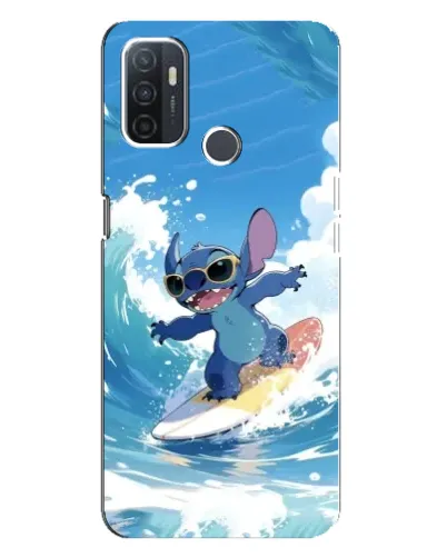 Чехол для OPPO A32 с картинкой «Стич на волне»