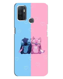 Чехол для OPPO A32 с картинкой «Stitch и Angel Love» Чехол для OPPO A32 с картинкой «Stitch и Angel Love»