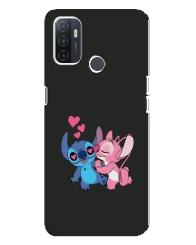 Чехол для OPPO A32 с картинкой «Анжел целует Стича»