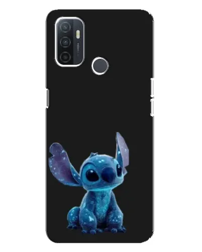 Чехол для OPPO A32 с картинкой «Стич на черном»