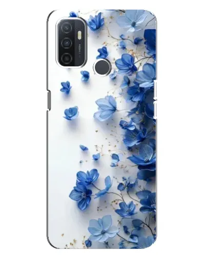 Чохол для OPPO A32 з картинкою «Блакитний квітковий каскад»