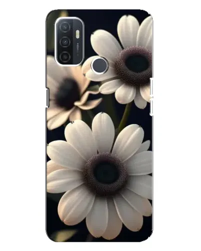 Чохол для OPPO A32 з картинкою «Білі маргаритки макро»