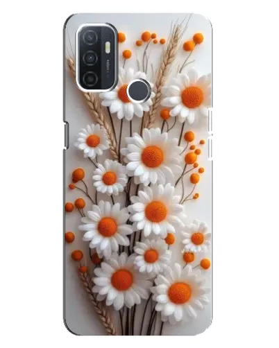 Чохол для OPPO A32 з картинкою «Білі сухоцвіти»