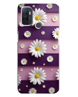 Чохол для OPPO A32 з картинкою «Ромашки на фіолетовому»