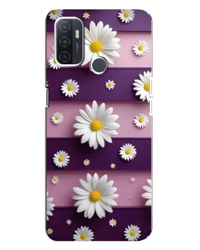 Чохол для OPPO A32 з картинкою «Ромашки на фіолетовому»