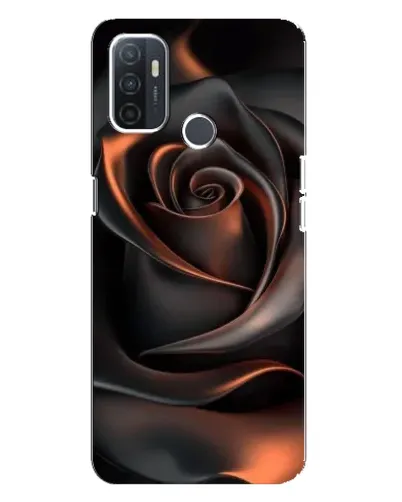 Чохол для OPPO A32 з картинкою «Шовкова чорна троянда»