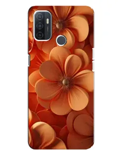 Чохол для OPPO A32 з картинкою «Помаранчева макро квітка»